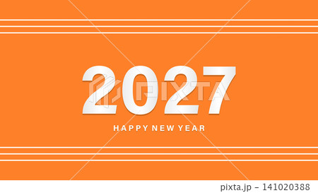 Orange 2027 Happy New Year Background 141020388
