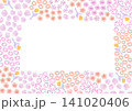 北欧風のピンクとオレンジの小花柄のフレーム 141020406