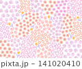 北欧風のピンクとオレンジの小花柄の模様 141020410