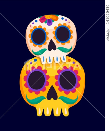 Mexican folk font typeset cartoon number 8 eight. Latin American ethnic font figure, Mexican folk typeface vector digit. Hispanic national typography numeral symbol with ofrenda ornate sugar skulls Mexican folk font typeset cartoon number 8 eight. Latin American ethnic font figure, Mexican folk typeface vector digit. Hispanic national typography numeral symbol with ofrenda ornate sugar skulls 141020450