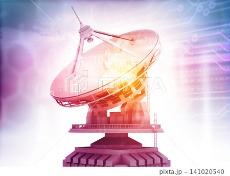 Satellite dish antenna receiving signals Satellite dish antenna receiving signals 141020540