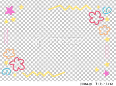 Illustration of star, flower, doodle frame for Valentine's Day, background, backdrop, wallpaper, rectangle ad template, polaroid photo, banner, social media, postcard, print, memo note, presentation Illustration of star, flower, doodle frame for Valentine's Day, background, backdrop, wallpaper, rectangle ad template, polaroid photo, banner, social media, postcard, print, memo note, presentation 141021348