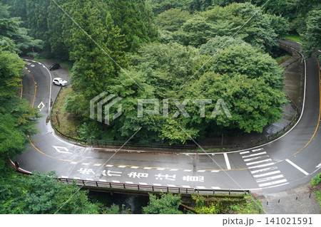 碓氷第三橋梁からの絶景 新緑に囲まれた歴史ある旧道とドライブコース 碓氷第三橋梁からの絶景 新緑に囲まれた歴史ある旧道とドライブコース 141021591