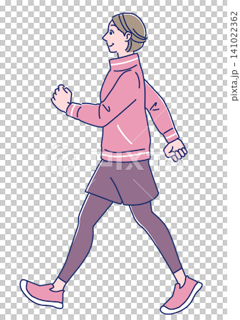 A stylish senior woman taking a walk. A stylish senior woman taking a walk. 141022362