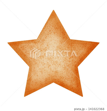 Golden watercolor star illustration. Decorative element for football awards, championship branding, success, and high-quality sports performance. 141022368