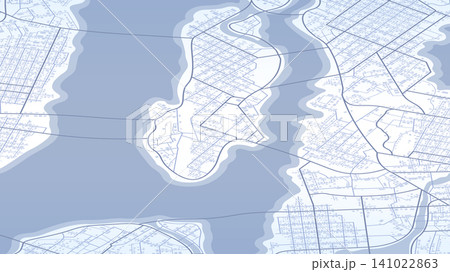background featuring clean street grids and river crossings. Navigational layout texture. Vector illustration. background featuring clean street grids and river crossings. Navigational layout texture. Vector illustration. 141022863