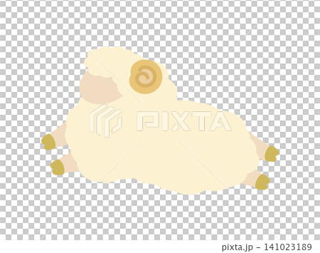 シンプルな羊　イラスト 141023189