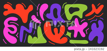 Colorful Abstract Doodle Shapes 141023192