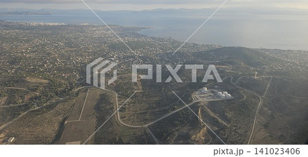 aerial view of a road in the city 141023406