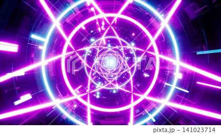 Flickering Electronic Neon Light Symbol Flickering Electronic Neon Light Symbol 141023714