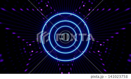 Blue Circle Light on the dotted Pattern Art Background Blue Circle Light on the dotted Pattern Art Background 141023758