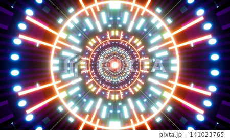 Colorful VJ Light Beam Mandala Pattern Art Background Colorful VJ Light Beam Mandala Pattern Art Background 141023765