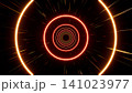 Red Flare Warp Circle in Space 141023977