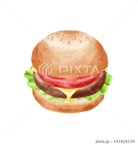 チーズバーガーのイラスト チーズバーガーのイラスト 141024239