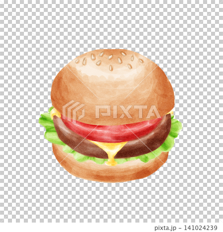 チーズバーガーのイラスト チーズバーガーのイラスト 141024239