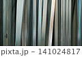 Abstract linear pattern of galvanized steel studs and tracks 141024817