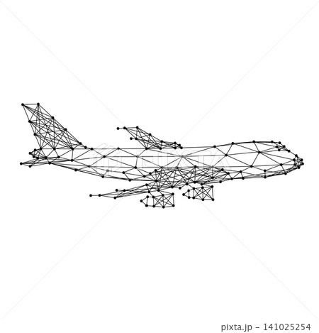 radiotelephone from futuristic polygonal red lines and glowing stars for banner, poster, greeting card radiotelephone from futuristic polygonal red lines and glowing stars for banner, poster, greeting card 141025254