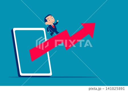 Stock market index up. Business growth and development concept Stock market index up. Business growth and development concept 141025891