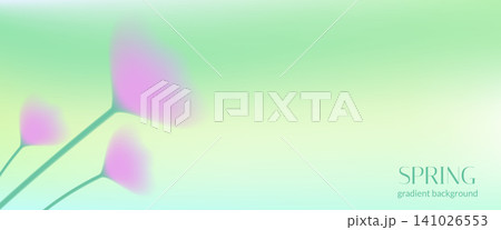 Gradient flower background with soft spring blur for beauty card and wellness banner. Pastel floral abstract backdrop in green grass with mint pink shadow. Gradient flower vector bg for spa poster Gradient flower background with soft spring blur for beauty card and wellness banner. Pastel floral abstract backdrop in green grass with mint pink shadow. Gradient flower vector bg for spa poster 141026553