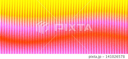 Warm sunset ribbed glass background with fractal gradation for banner and presentation. Reeded yellow melts into magenta and pink over a ribbed line. Vector abstract sunset backdrop with neon glow Warm sunset ribbed glass background with fractal gradation for banner and presentation. Reeded yellow melts into magenta and pink over a ribbed line. Vector abstract sunset backdrop with neon glow 141026578