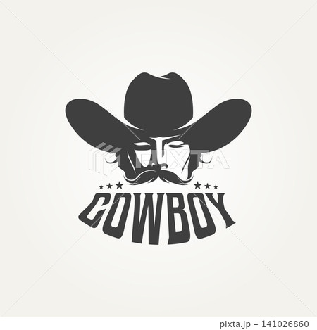 silhouette classic head of cowboy icon logo template vector illustration design silhouette classic head of cowboy icon logo template vector illustration design 141026860