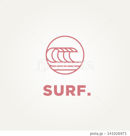 surf minimalist line art logo template vector illustration design. simple modern surfer, water sport, surfboard logo concept surf minimalist line art logo template vector illustration design. simple modern surfer, water sport, surfboard logo concept 141026971