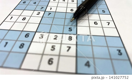 Sudoku Puzzle in Progress. 141027752