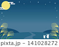お月見十五夜のフレーム背景素材 141028272