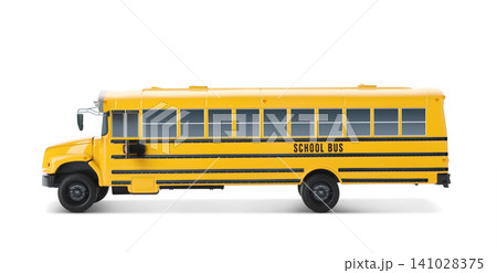 Yellow school bus isolated on white. Transport for students Yellow school bus isolated on white. Transport for students 141028375