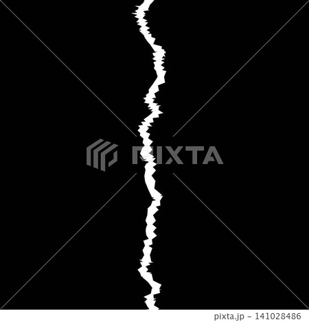 Vertical Torn Paper Edge Vectors Overlay on Black 141028486