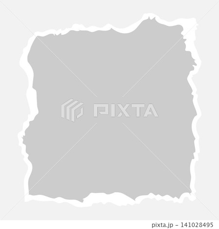 Horizontal Torn Paper Frame Vector Graphic Element Horizontal Torn Paper Frame Vector Graphic Element 141028495