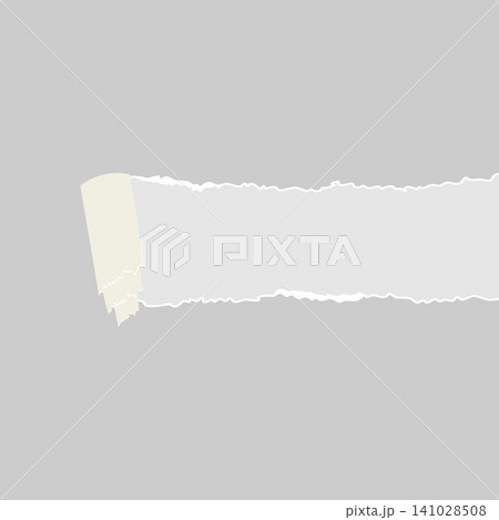 Horizontal Torn Paper Banner with Rolled Edge Vectors Illustration Horizontal Torn Paper Banner with Rolled Edge Vectors Illustration 141028508