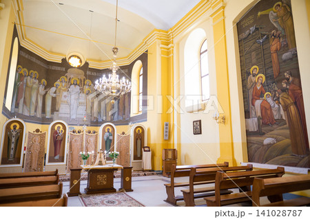 beautiful interior of the Ukrainian Orthodox Church beautiful interior of the Ukrainian Orthodox Church 141028787