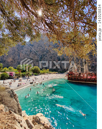 a beautiful ship is sailing in the blue sea jn Turkey Valley of Butterflies a beautiful ship is sailing in the blue sea jn Turkey Valley of Butterflies 141028834