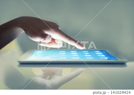 Closeup, hand and woman with tablet, screen and typing with internet or social media with digital app. Person, technology or girl with research or connection with communication, email or website info Closeup, hand and woman with tablet, screen and typing with internet or social media with digital app. Person, technology or girl with research or connection with communication, email or website info 141029424