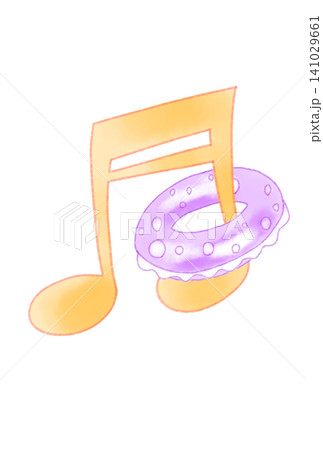 浮き輪の付いた音符 浮き輪の付いた音符 141029661