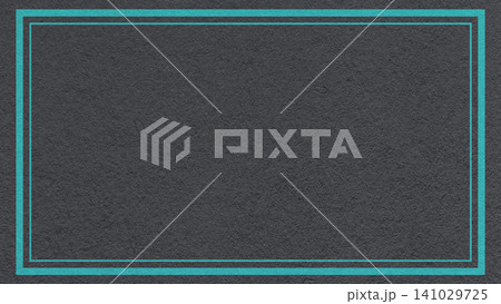 Textured black paper background with teal double frame border and copy space for banner, presentation, template Textured black paper background with teal double frame border and copy space for banner, presentation, template 141029725