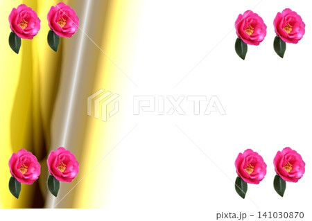 ピンクの花束を黄色の背景にピンク色 ピンクの花束を黄色の背景にピンク色 141030870