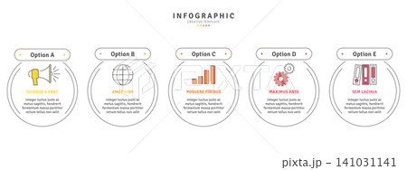 Business infographic template with modern design elements and icons in vector 141031141