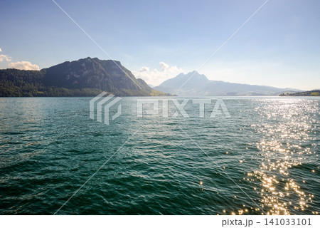 beautiful landscape on the Lake Lucerne in switzerland beautiful landscape on the Lake Lucerne in switzerland 141033101