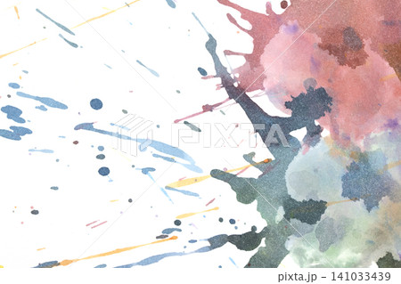 Real paint vibrant splatters and splashes artistic expression explosion 141033439