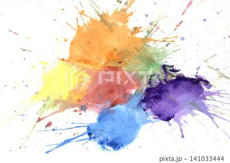 Real paint vibrant splatters and splashes artistic expression explosion Real paint vibrant splatters and splashes artistic expression explosion 141033444