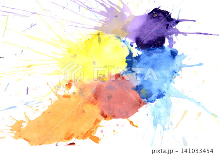Real paint vibrant splatters and splashes artistic expression explosion Real paint vibrant splatters and splashes artistic expression explosion 141033454