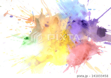 Real paint vibrant splatters and splashes artistic expression explosion Real paint vibrant splatters and splashes artistic expression explosion 141033458