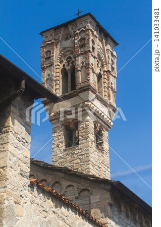 Unique Gothic-Romanesque bell tower of the Church of Santa Maria Maddalena in Ossuccio 141033481