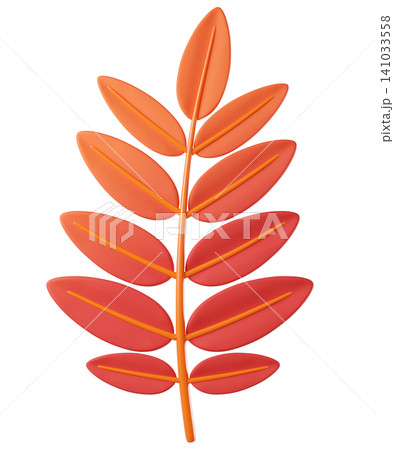 3D Rowan leaf icon in orange red color, isolated on background. Autumn foliage with cartoon plastic style for fall season designs, Thanksgiving, banners, posters 3D Rowan leaf icon in orange red color, isolated on background. Autumn foliage with cartoon plastic style for fall season designs, Thanksgiving, banners, posters 141033558