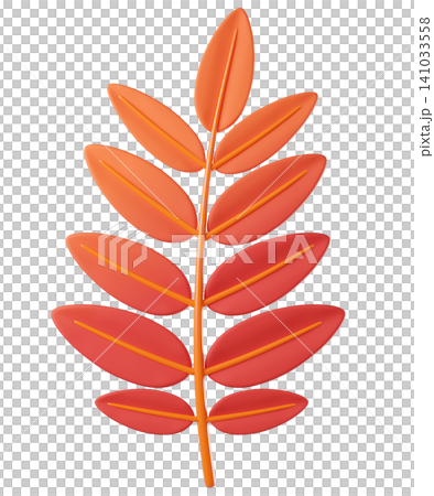 3D Rowan leaf icon in orange red color, isolated on background. Autumn foliage with cartoon plastic style for fall season designs, Thanksgiving, banners, posters 3D Rowan leaf icon in orange red color, isolated on background. Autumn foliage with cartoon plastic style for fall season designs, Thanksgiving, banners, posters 141033558