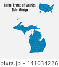 Vector map of the USA - State Michigan 141034226