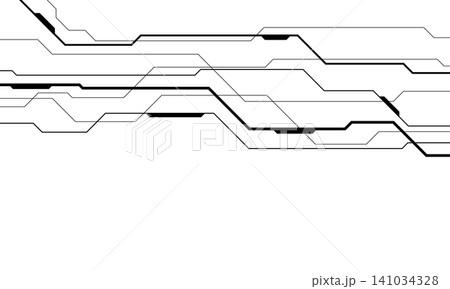 Abstract black circuit board technology connected lines electronics elements computer motherboard chip processor semiconductor digital on white background vector Abstract black circuit board technology connected lines electronics elements computer motherboard chip processor semiconductor digital on white background vector 141034328