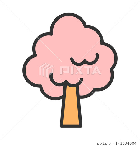 桜の木のアイコンイラスト 141034684